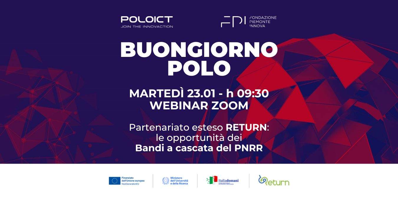 BUONGIORNO POLO_Partenariato RETURN: i Bandi a cascata del PNRR 