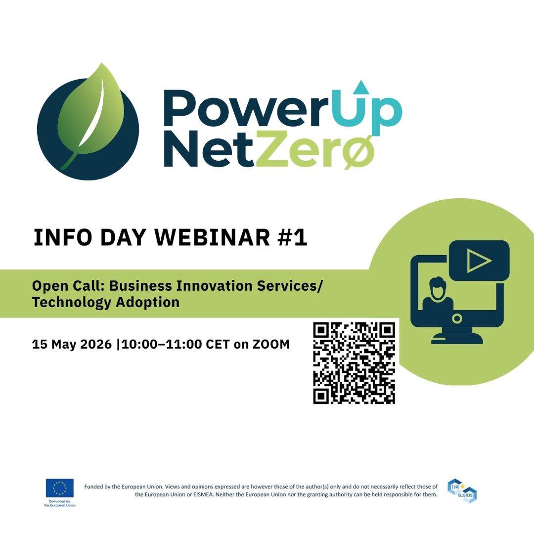 PowerUp NetZero Info Day #1: Open Call per servizi di business innovation e adozione tecnologica | Webinar ZOOM 15 maggio h 10:00